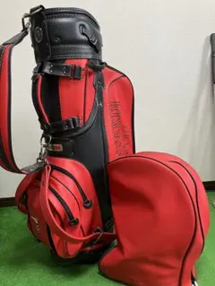 トラサルディ　キャディーバッグ　レザーオールブラック　圧倒的存在感！　希少品！ トラサルディキャディーバッグレザーオールブラック圧倒的存在感