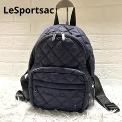 【美品】LeSportsac レスポートサック　リュック　デニム風プリント