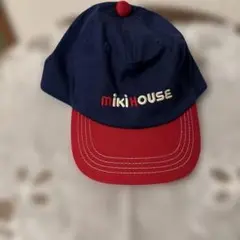 mikiHOUSE UVカットキャップ M ネイビー/レッド