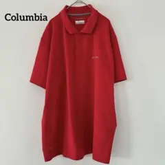 Columbiaコロンビア【XL】ポロシャツ 無地 赤 ポリエステル アウトドアのサムネイル