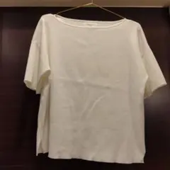 ポートネック　半袖ニット　ホワイト OPAQUE.CLIPのサムネイル
