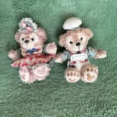 ダッフィー&シェリーメイキーホルダーセット チェック柄・シェフ