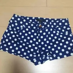 ドット ネイビー ショートパンツ