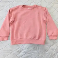 無印良品　キッズ クルーネック トレーナー ピンク 130のサムネイル