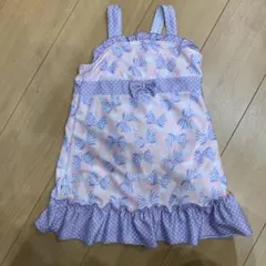 リボン柄 女の子用 ワンピース水着