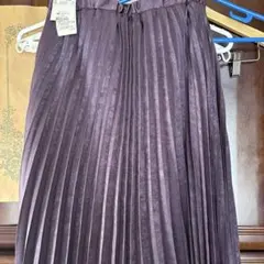 アクシーズファム　サテンプリーツロングスカートM