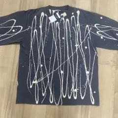 【即完品】Champion スプラッタープリント ロンT カットソー　グレー