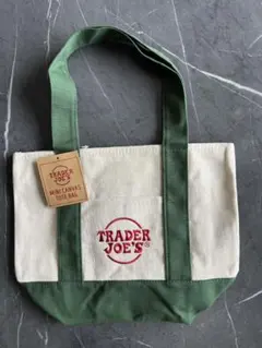 Trader Joe's 期間限定販売のミニトートバッグ グリーン