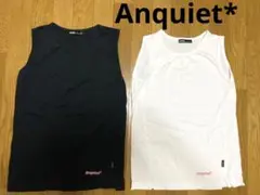 2点セット　まとめ売り　アンクワイエット　タンクトップ　白　黒　丈長め　無地