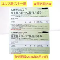 東急不動産 株主優待 ゴルフ場 スキー場 割引券2枚 匿名配送