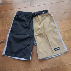 GERRY 半ズボン 黒とベージュのツートンカラー　150