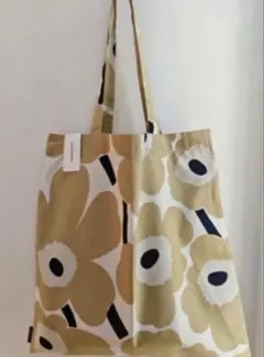 marimekko マリメッコ トートバッグ エコバッグ ベージュ花