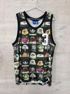 即完売品 adidas アディダス シューズプリント タンクトップ XLサイズ