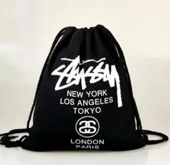 Stussy ドローストリングバッグ ブラック