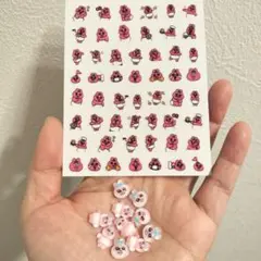 【お得セット】おぱんちゅ ネイルシール1シート&ネイルパーツ10個