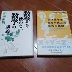 数学を使わない数学の講義 & 天才数学者たちが挑んだ最大の難問