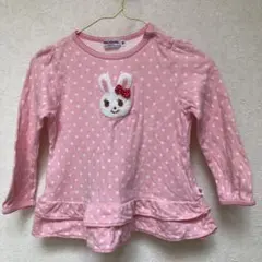 ミキハウス うさこ チュニック フリル ドット 90