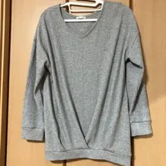 グレー 長袖 ニット トップス S