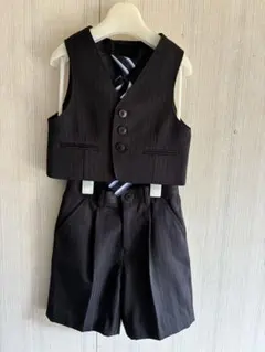 フォーマルスーツ　ベストパンツおまけネクタイ95cm黒