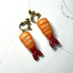 WEGO 食品サンプル エビ握り寿司 イヤリング えび寿司のサムネイル