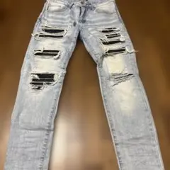 値下げ⭕️HESNTLS スキニーデニム ダメージ加工 30