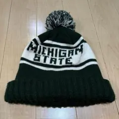 栗原　MICHIGAN STATE ポンポン付きニット帽 57〜59cm