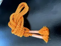 オレンジの編み込み帯締め 197