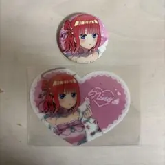 五等分の花嫁 エンジェルリボン 二乃 ハートクリアカード 缶バッジ