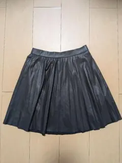 ZARA kids 黒 プリーツスカート 13-14歳 164cmレザー風