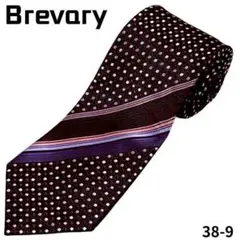 Brevary　ネクタイ　ドット　ストライプ　日本製　カラフル　ブラック　ピンク