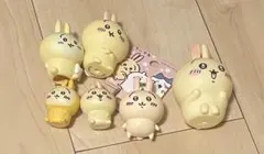 うさぎフィギュア 6体セット　ソフビ　指人形　ちいかわ フィギュアキーホルダー
