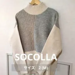 【未使用タグ付き】sorella パネルデザイン ニット M