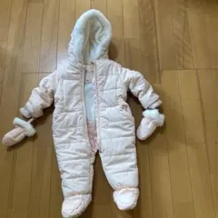 JUNIOR ピンク ベビーコート フード付き