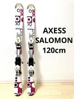 【状態良好☆】125cm　SALOMONスキーボードセット♪　ミッドスキー！ 状態良好☆】125cm SALOMONスキーボードセット♪ ミッドスキー