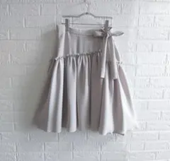 専用✨フォクシーニューヨーク　ギャザー切り替えスカート　リボン　巻き　42