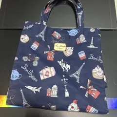 Lessecrets by Ladurée ラデュレ トートバッグ ネイビー