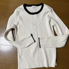 GLOBAL WORK リブ編み長袖セーター Mサイズ