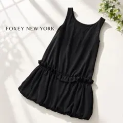 FOXEY NEW YORK パフスリーブ チュニック ブラック 40 - メルカリ