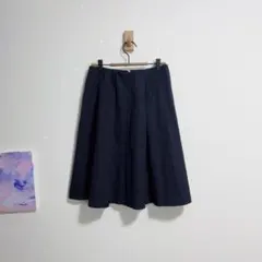 ロペ　ROPE フレアスカート　膝丈　紺　Ｍサイズ　裏地ありのサムネイル