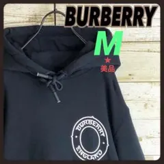 即完売 バーバリー BURBBERY パーカー サークルロゴ リブライン入り
