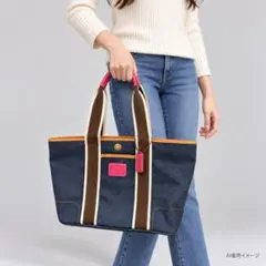 ✨ 상태좋음 COACH コーチ トートバッグ デニム ピンク 4498 茶色の巾着も