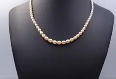 ミキモト　パール　k18 金　7ミリ　ネックレス　あこや真珠　段付きアコヤ
