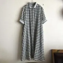 LADY LUCK LUCA ギンガムチェック シャツワンピース 黒インナー付