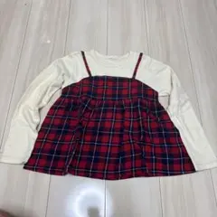 長袖カットソー チェック柄 130