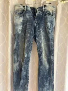 DIESEL ダメージ加工 スリムフィットデニムパンツ