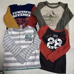 100サイズ4点セットまとめ売り長袖Tシャツトレーナー保育園着