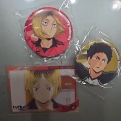 ハイキュー!!　 缶バッジ、カード　3個セット