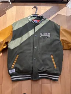 スタジャン オリーブグリーン/イエロー