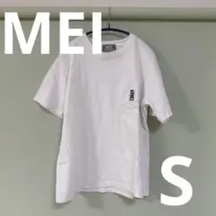 MEI Tシャツ 半袖 白 ベア くま ワンポイント S