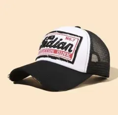 メッシュ　キャップ　ストリート　アメカジ　ダメージ　ヴィンテージ　古着　人気　黒
